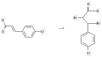 Benzenepropanoicacid, α,β-dibromo-4-chloro- can be obtained by 3-(4-Chloro-phenyl)-acrylic acid